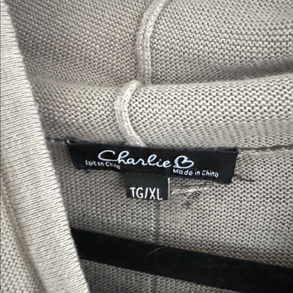 CHARLIE B Turtleneck Sweater - Black and Gray - Picture 2 of 3